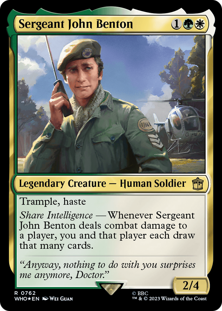 Sergeant John Benton (Surge Foil) [Doctor Who] | The CG Realm