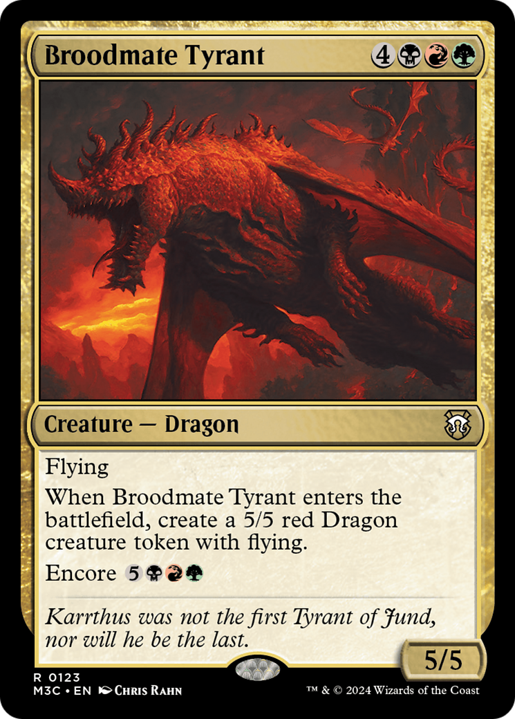 Broodmate Tyrant (Extended Art) (Ripple Foil) [Modern Horizons 3 Commander] | The CG Realm