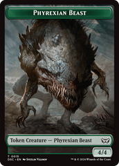 Phyrexian Beast //Manifest Double-Sided Token [Duskmourn: House of Horror Commander Tokens] | The CG Realm