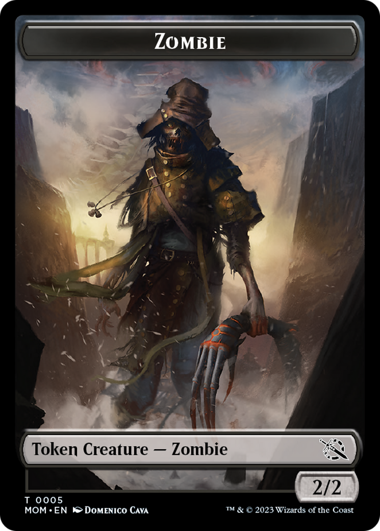 Monk // Zombie Double-Sided Token [March of the Machine Tokens] | The CG Realm