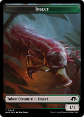 Insect (0043) (Ripple Foil) // Zombie Double-Sided Token [Modern Horizons 3 Tokens] | The CG Realm