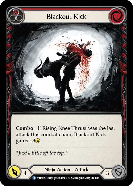 Blackout Kick (Red) [U-WTR089] (Welcome to Rathe Unlimited)  Unlimited Rainbow Foil | The CG Realm