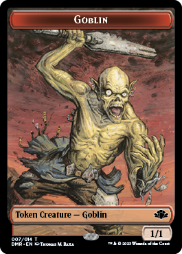 Goblin // Cat (003) Double-Sided Token [Dominaria Remastered Tokens] | The CG Realm