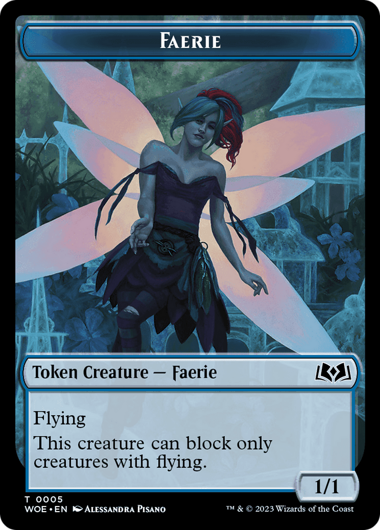 Faerie Token [Wilds of Eldraine Tokens] | The CG Realm