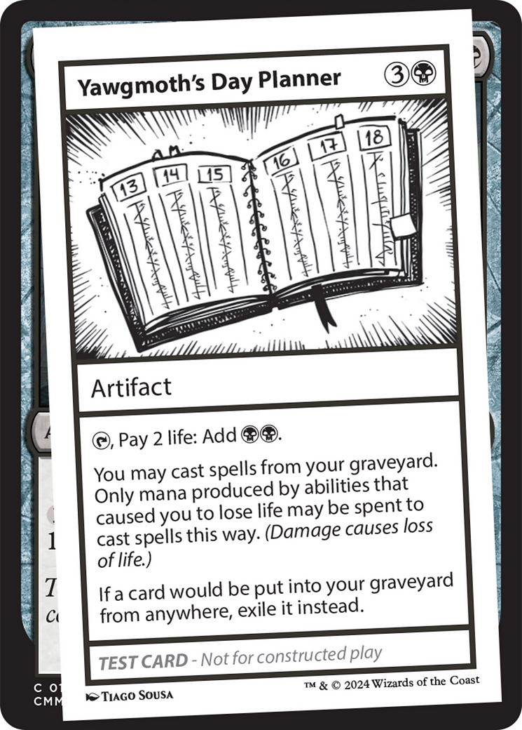 Yawgmoth's Day Planner [Mystery Booster 2 Playtest Cards] | The CG Realm