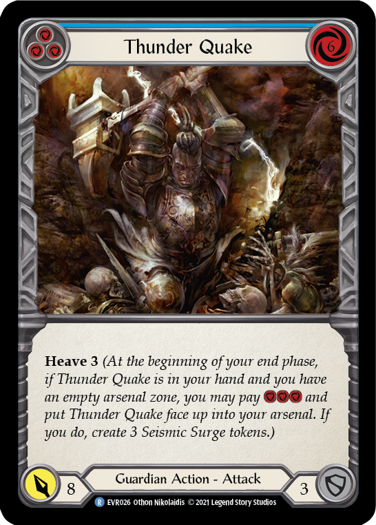 Thunder Quake (Blue) [EVR026] (Everfest)  1st Edition Rainbow Foil | The CG Realm