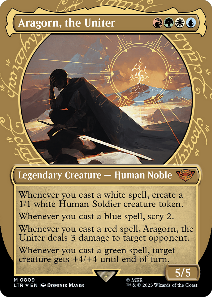 Aragorn, the Uniter (Showcase) (Surge Foil) [The Lord of the Rings: Tales of Middle-Earth] | The CG Realm