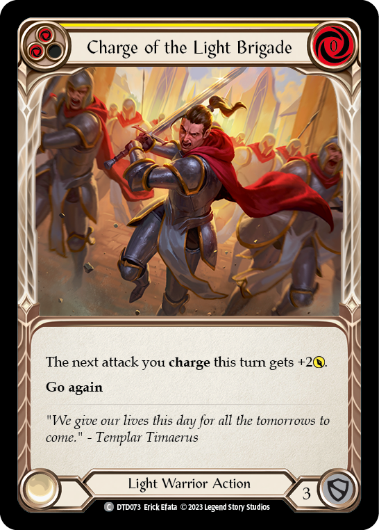 Charge of the Light Brigade (Yellow) [DTD073] (Dusk Till Dawn)  Rainbow Foil | The CG Realm