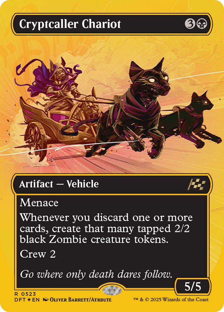 Cryptcaller Chariot (Borderless) (First-Place Foil) [Aetherdrift] | The CG Realm