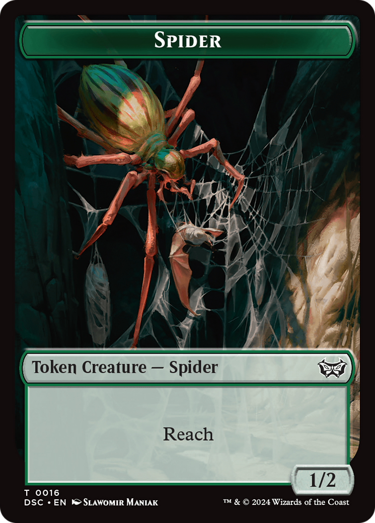 Insect (0012) // Spider Double-Sided Token [Duskmourn: House of Horror Commander Tokens] | The CG Realm