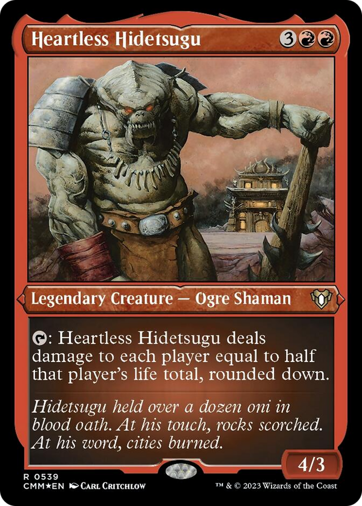 Heartless Hidetsugu (Foil Etched) [Commander Masters] | The CG Realm