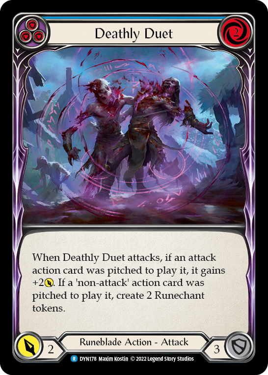 Deathly Duet (Blue) [DYN178] (Dynasty)  Rainbow Foil | The CG Realm