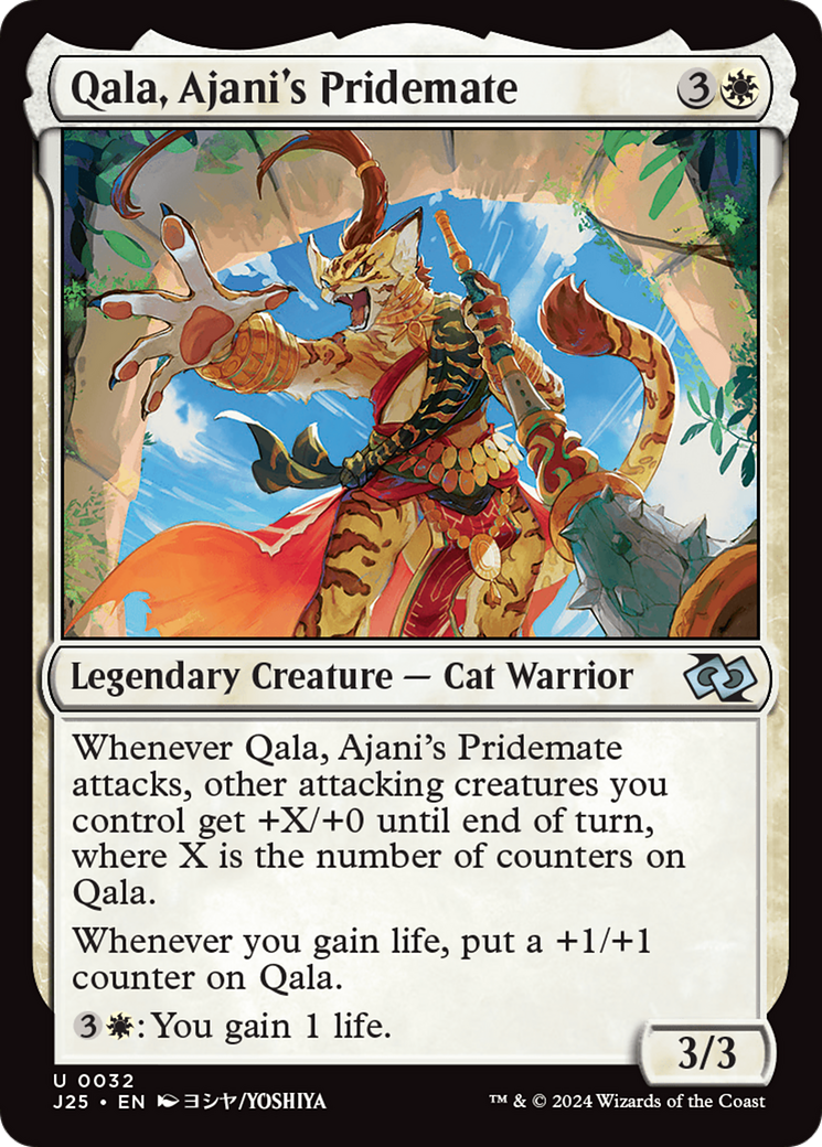 Qala, Ajani's Pridemate (Anime) [Foundations Jumpstart] | The CG Realm