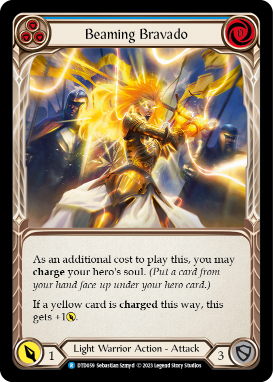 Beaming Bravado (Blue) [DTD059] (Dusk Till Dawn)  Rainbow Foil | The CG Realm