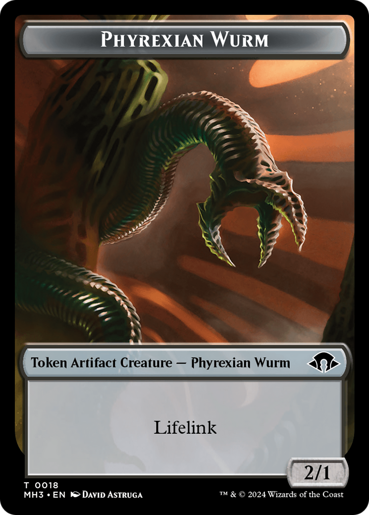 Phyrexian Wurm Token (0018) [Modern Horizons 3 Tokens] | The CG Realm