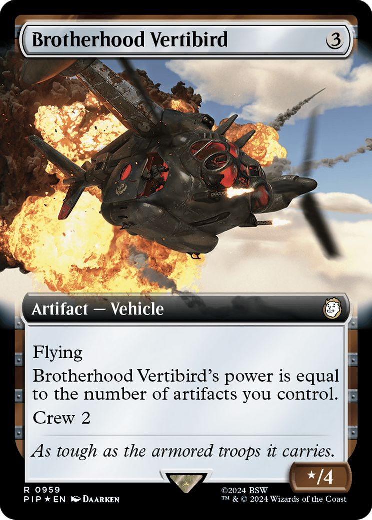 Brotherhood Vertibird (Extended Art) (Surge Foil) [Fallout] | The CG Realm