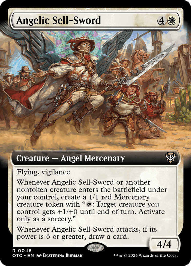 Angelic Sell-Sword (Extended Art) [Outlaws of Thunder Junction Commander] | The CG Realm