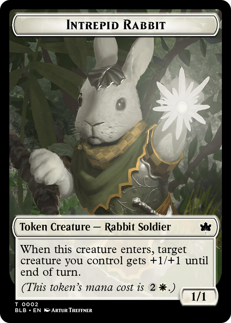 Intrepid Rabbit Token [Bloomburrow Tokens] | The CG Realm