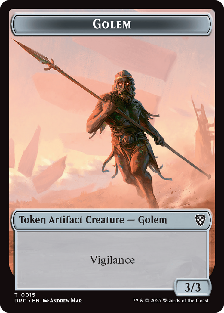 Golem (0014) // Golem (0015) Double-Sided Token [Aetherdrift Tokens] | The CG Realm