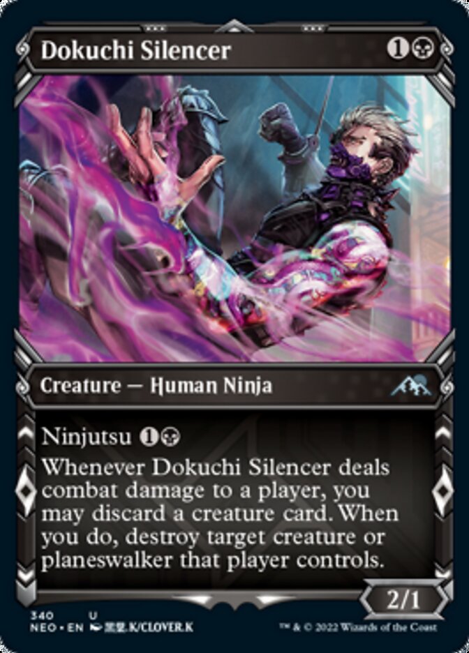 Dokuchi Silencer (Showcase Ninja) [Kamigawa: Neon Dynasty] | The CG Realm