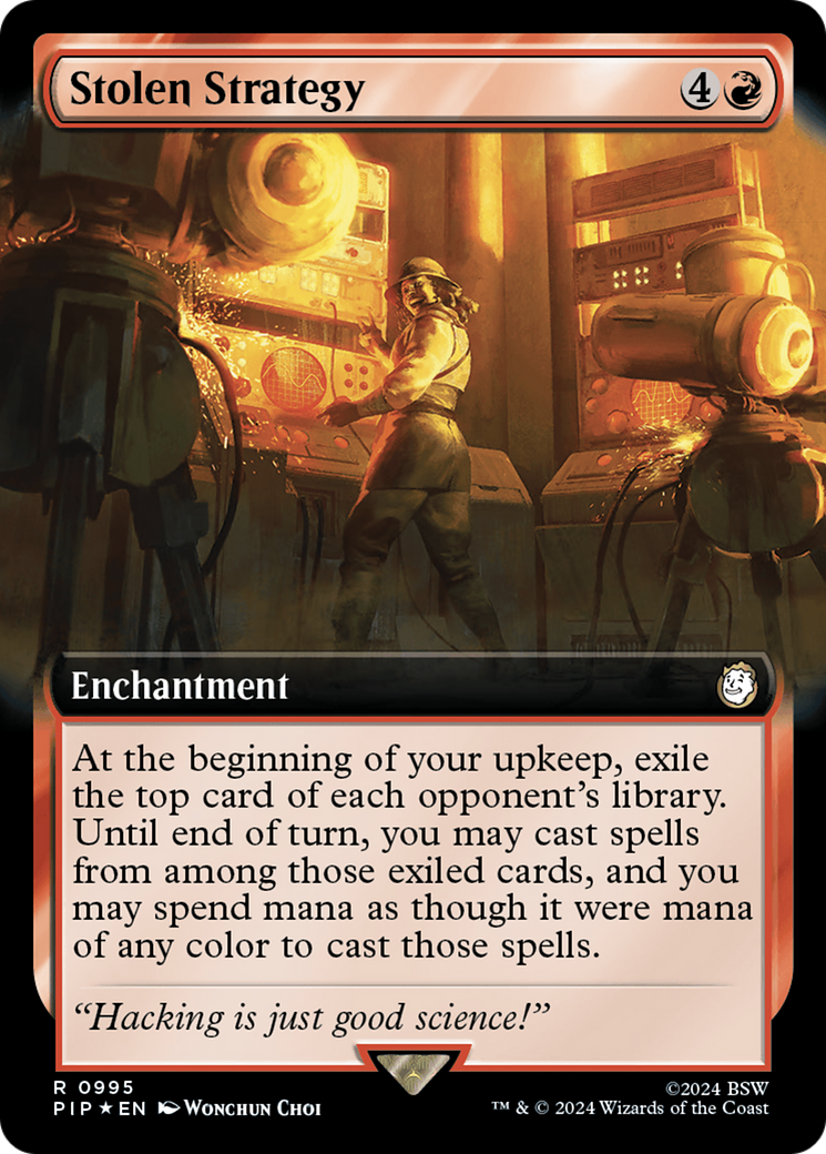 Stolen Strategy (Extended Art) (Surge Foil) [Fallout] | The CG Realm