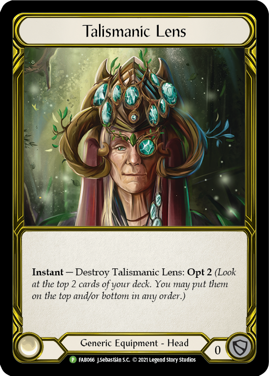 Talismanic Lens (Golden) [FAB066] (Promo)  Cold Foil | The CG Realm