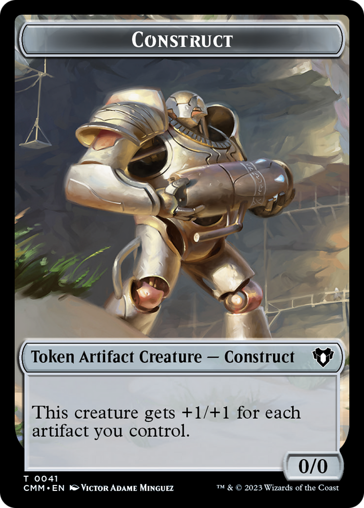 Clue // Construct (0041) Double-Sided Token [Commander Masters Tokens] | The CG Realm