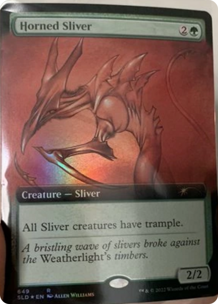 Horned Sliver (Extended Art) [Secret Lair Drop Promos] | The CG Realm