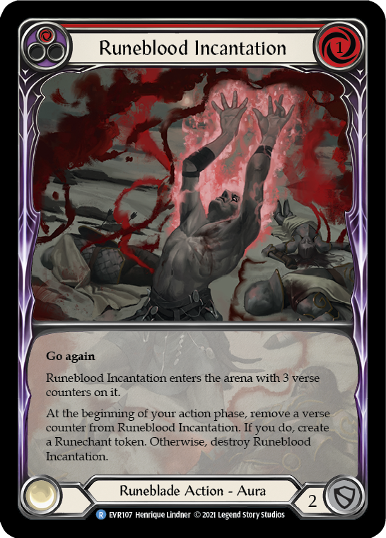 Runeblood Incantation (Red) [EVR107] (Everfest)  1st Edition Extended Art Rainbow Foil | The CG Realm