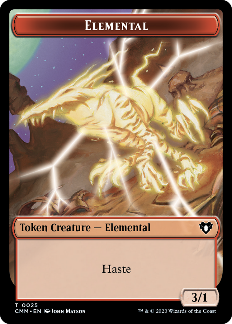 Thopter // Elemental (0025) Double-Sided Token [Commander Masters Tokens] | The CG Realm