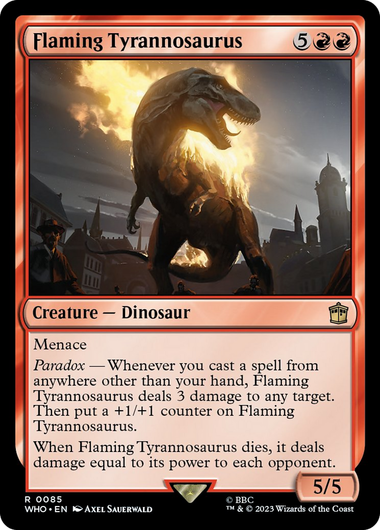 Flaming Tyrannosaurus [Doctor Who] | The CG Realm