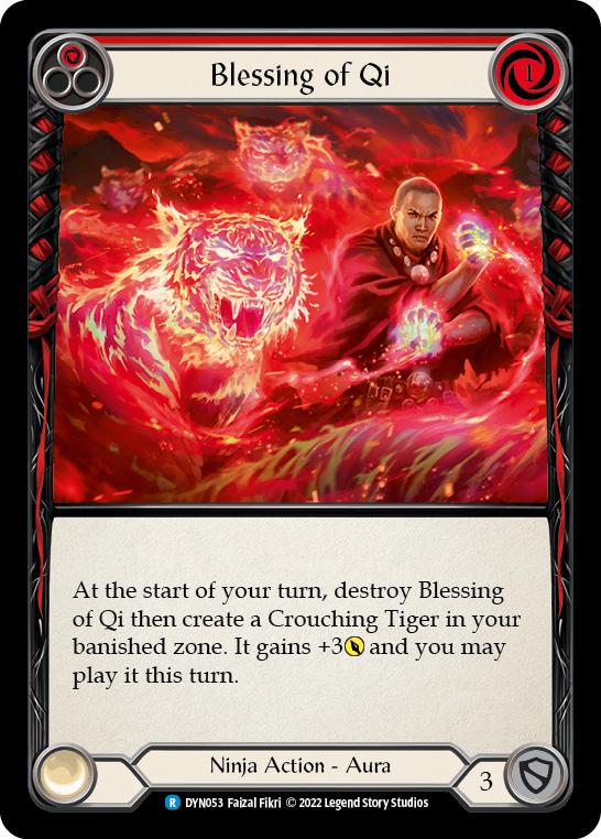 Blessing of Qi (Red) [DYN053] (Dynasty)  Rainbow Foil | The CG Realm