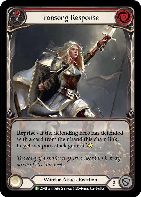 Ironsong Response (Red) [LGS029] (Promo)  Rainbow Foil | The CG Realm