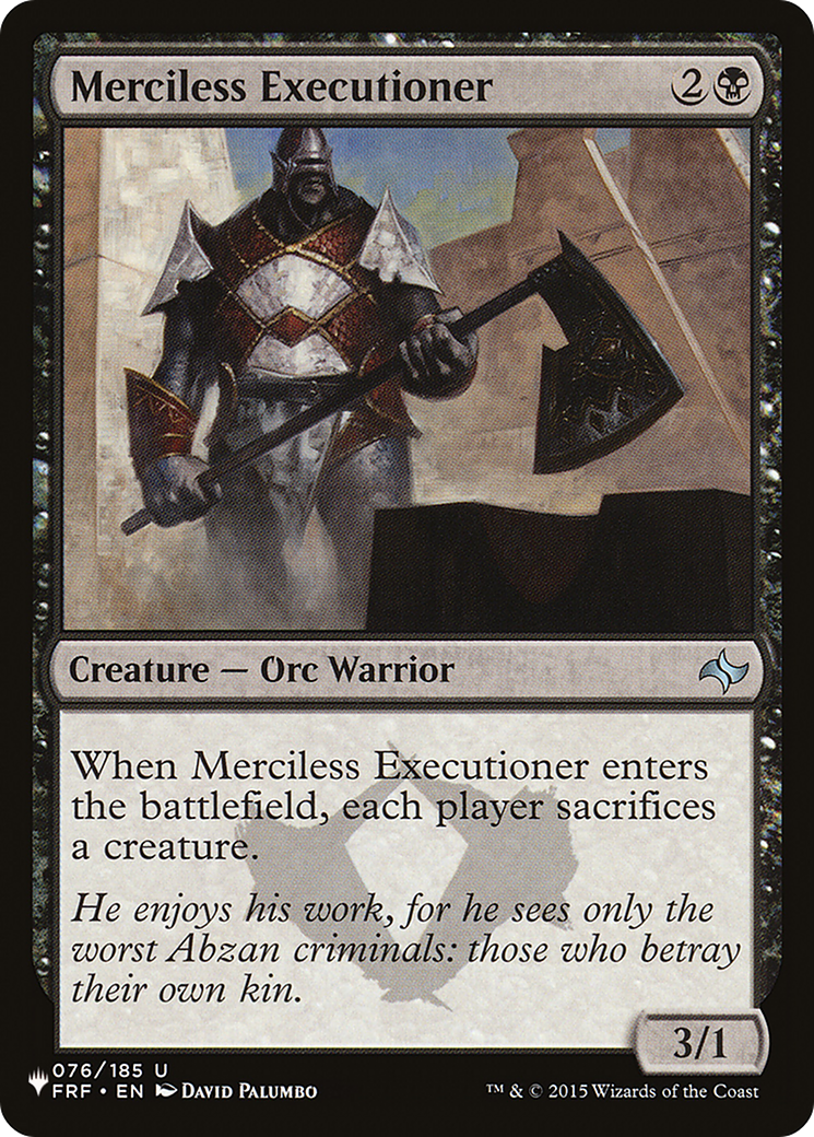 Merciless Executioner [The List Reprints] | The CG Realm