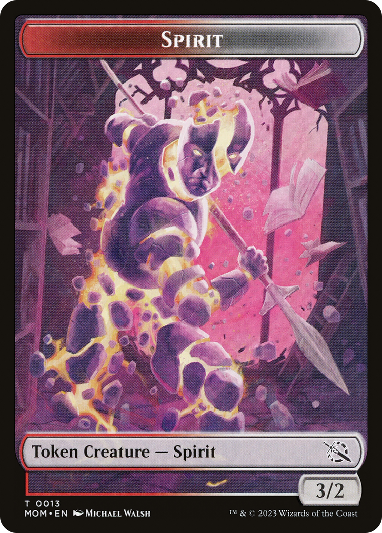 Treasure (21) // Spirit (13) Double-Sided Token [March of the Machine Tokens] | The CG Realm