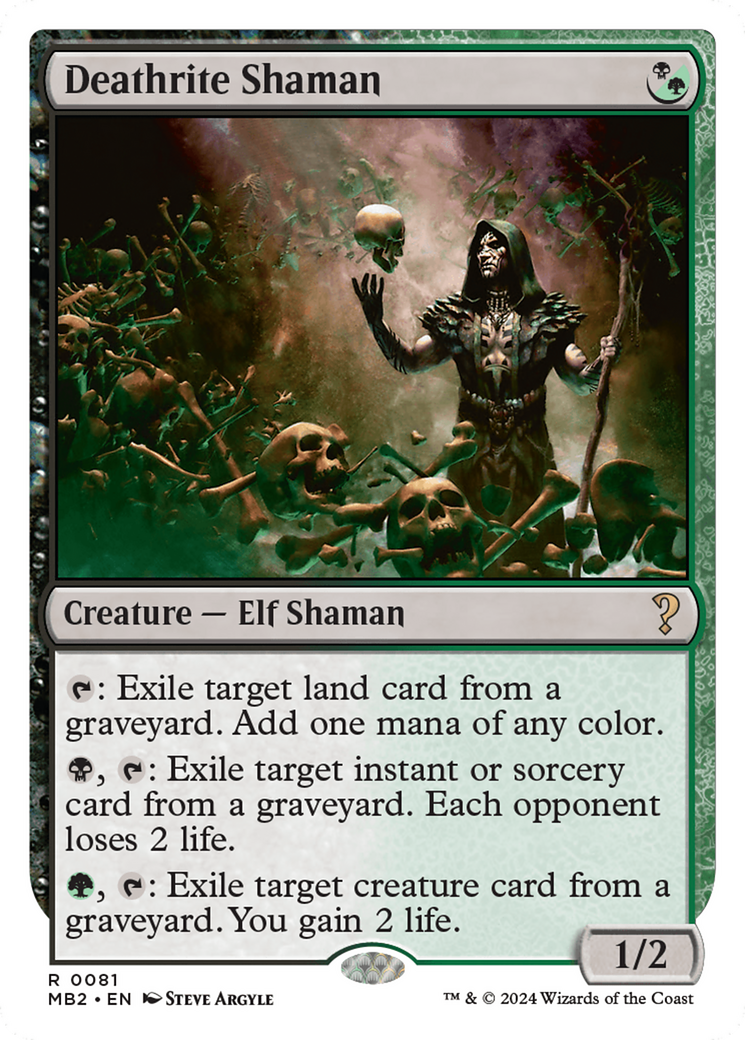 Deathrite Shaman (White Border) [Mystery Booster 2] | The CG Realm