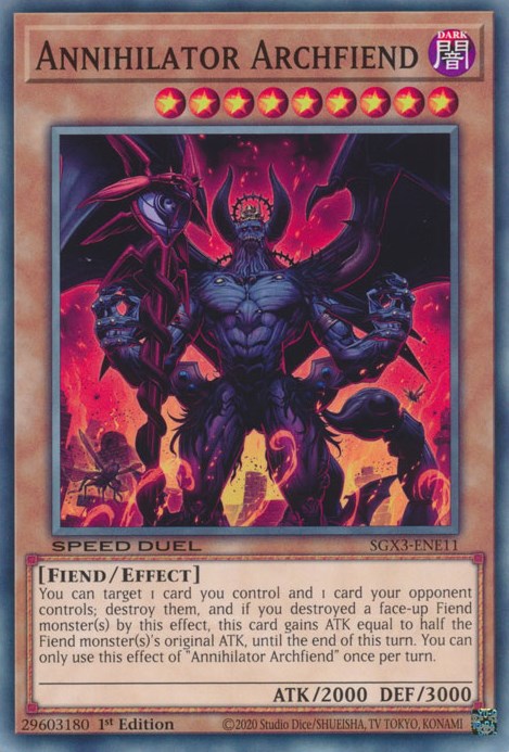 Annihilator Archfiend [SGX3-ENE11] Common | The CG Realm