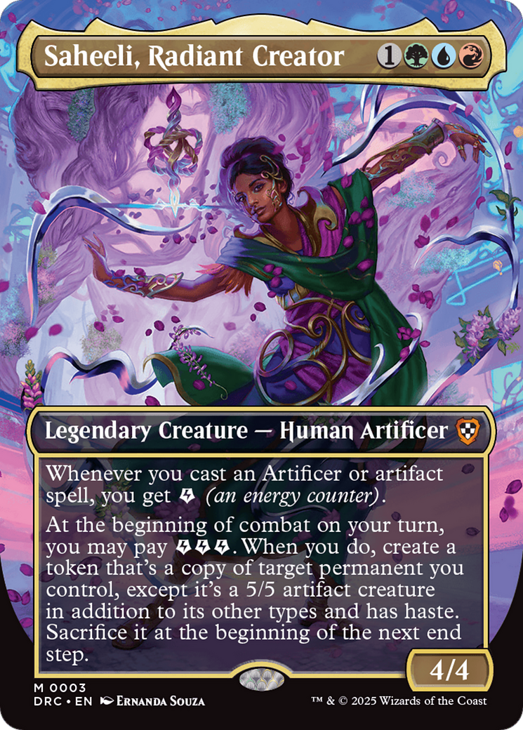 Saheeli, Radiant Creator (Borderless) [Aetherdrift Commander] | The CG Realm