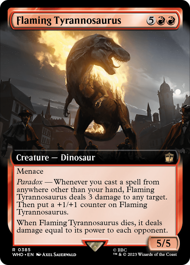 Flaming Tyrannosaurus (Extended Art) [Doctor Who] | The CG Realm