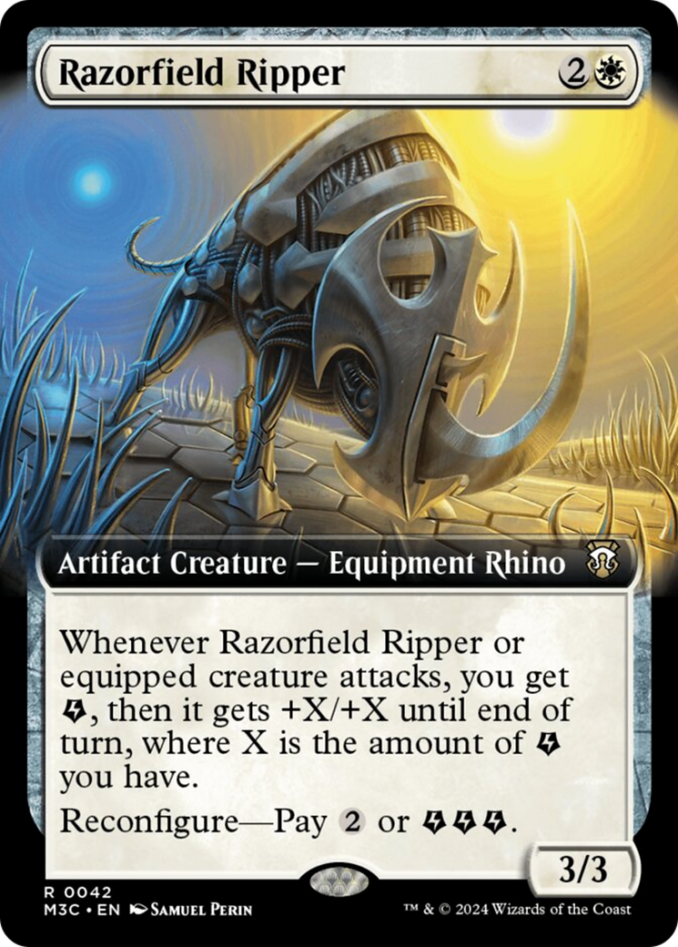 Razorfield Ripper (Extended Art) (Ripple Foil) [Modern Horizons 3 Commander] | The CG Realm