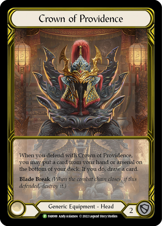 Crown of Providence (Golden) [FAB088] (Promo)  Cold Foil | The CG Realm