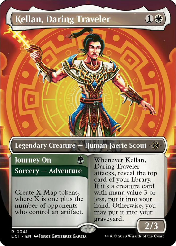 Kellan, Daring Traveler (Borderless) [The Lost Caverns of Ixalan] | The CG Realm