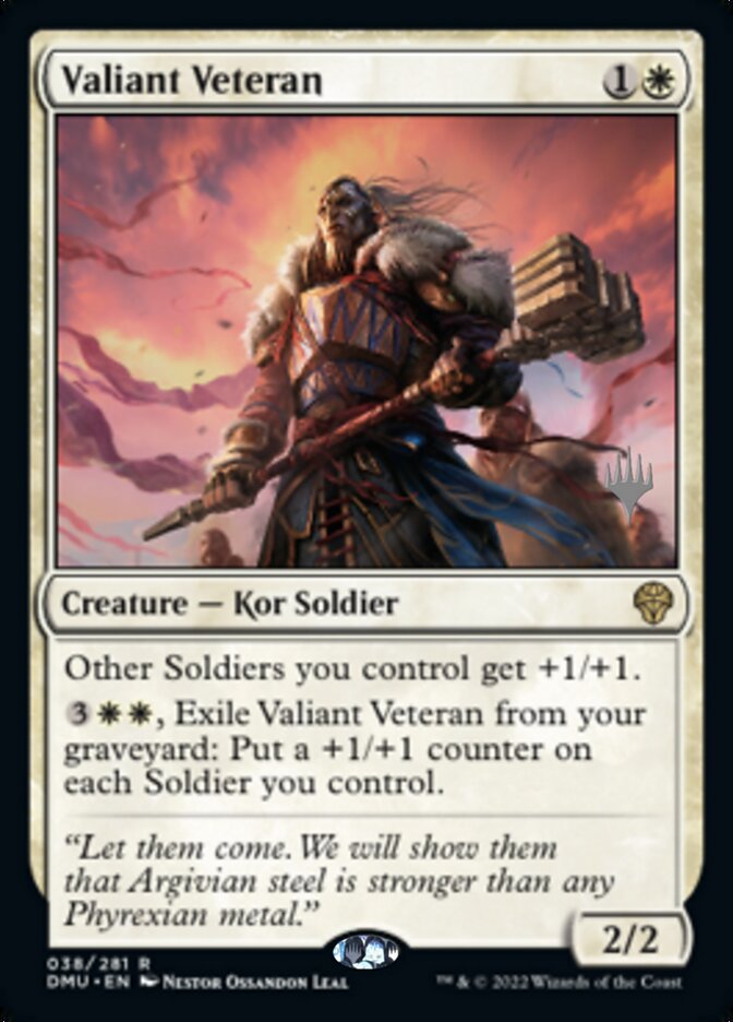 Valiant Veteran (Promo Pack) [Dominaria United Promos] | The CG Realm