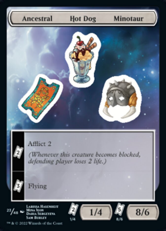 Ancestral Hot Dog Minotaur [Unfinity Stickers] | The CG Realm