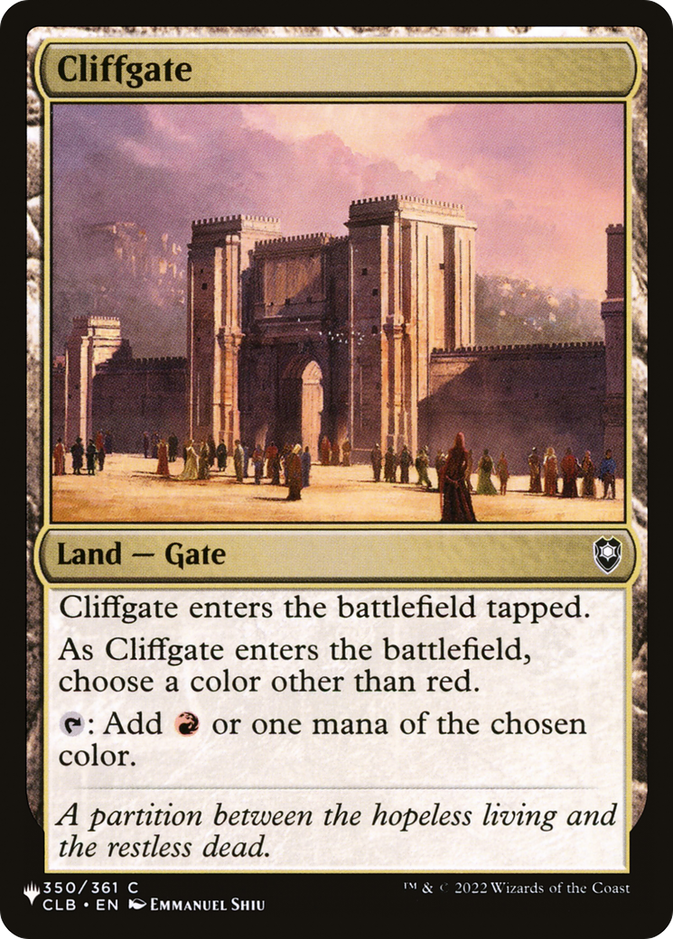 Cliffgate [The List] | The CG Realm