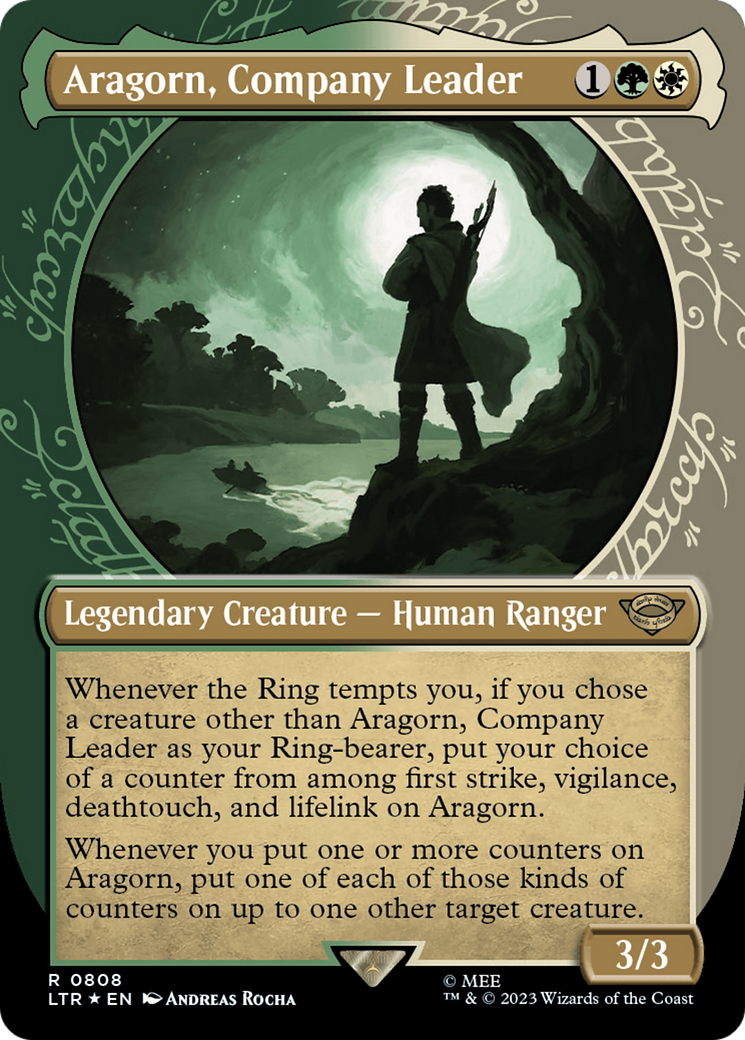 Aragorn, Company Leader (Showcase) (Surge Foil) [The Lord of the Rings: Tales of Middle-Earth] | The CG Realm