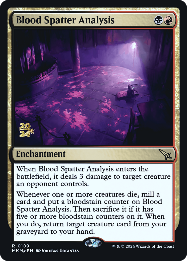 Blood Spatter Analysis [Murders at Karlov Manor Prerelease Promos] | The CG Realm