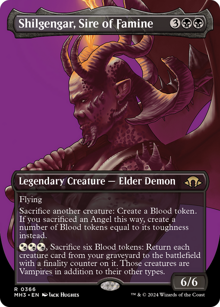 Shilgengar, Sire of Famine (Borderless) [Modern Horizons 3] | The CG Realm