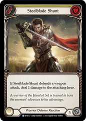 Steelblade Shunt (Yellow) [U-WTR127] (Welcome to Rathe Unlimited)  Unlimited Rainbow Foil | The CG Realm