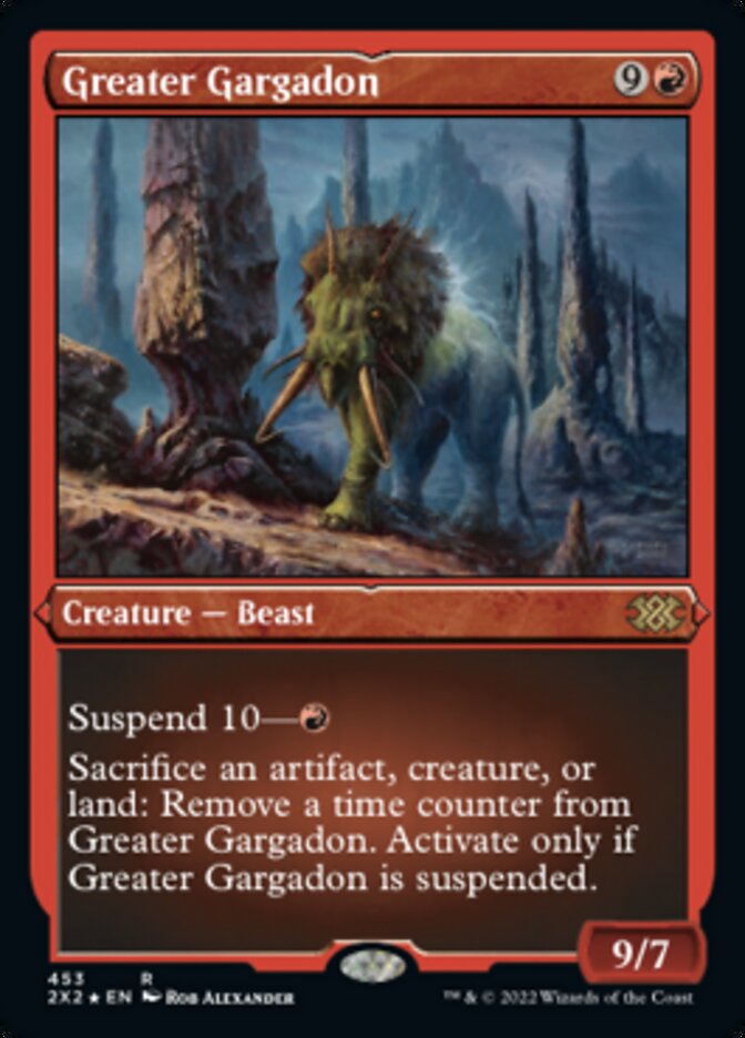 Greater Gargadon (Foil Etched) [Double Masters 2022] | The CG Realm